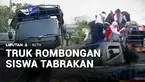 Ada dua dari lima truk tronton yang membawa murid-murid SMAN 79 Jakarta menabrak beton pembatas Jalan Cawang. Di tengah kepanikan, para murid dan guru berhamburan ke jalan menyelamatkan rekan-rekannya.