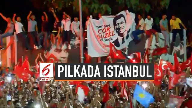 Ekrem Imamoglu memenangi pemilihan Wali Kota Istanbul Turki. Hasil pencoblosan ulang memastikan kandidat Wali Kota Erdogan, Binali Yildirim kembali kalah.