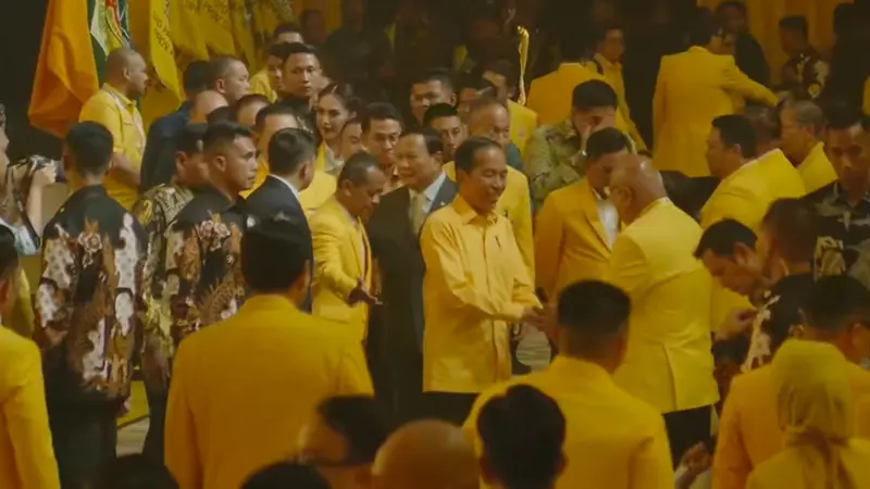 Presiden Jokowi menghadiri penutupan Munas Golkar di JCC, Jakarta. (Istimewa)