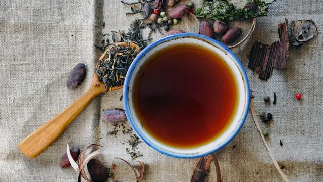 Ilustrasi teh herbal