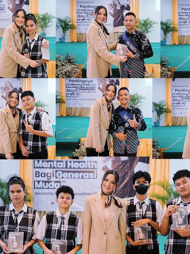 Tampil Berkerudung, Ini 7 Momen Nia Ramadhani Jadi Pembicara Bahas Mental Health
