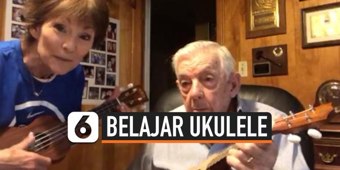 VIDEO: Isi Masa Karantina, Kakek 94 Tahun Belajar Ukulele