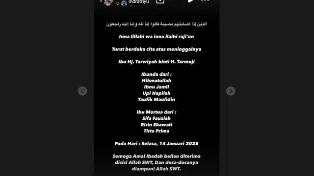 Ibunda Ibnu Jamil Meninggal Dunia