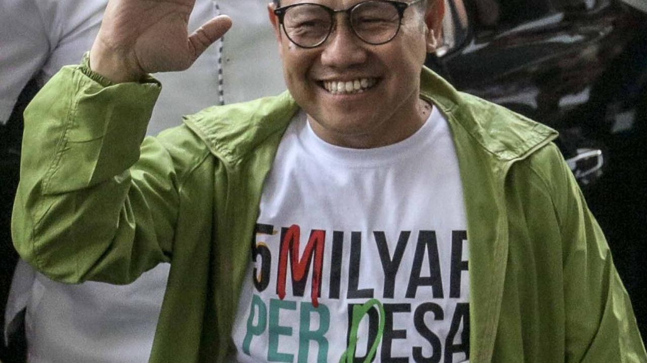 FOTO Ekspresi Cak Imin saat Sambangi Markas Nasdem Pasca Deklarasi Cawapres Pendamping Anies