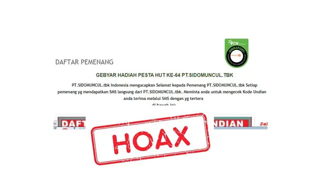 Cek Fakta PT Sido Muncul