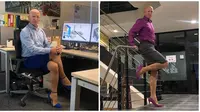 Ingin mendobrak norma gender, pria di Jerman yang telah menikah mengenakan rok dan high heels saat bekerja. (dok. Instagram @markbryan911)