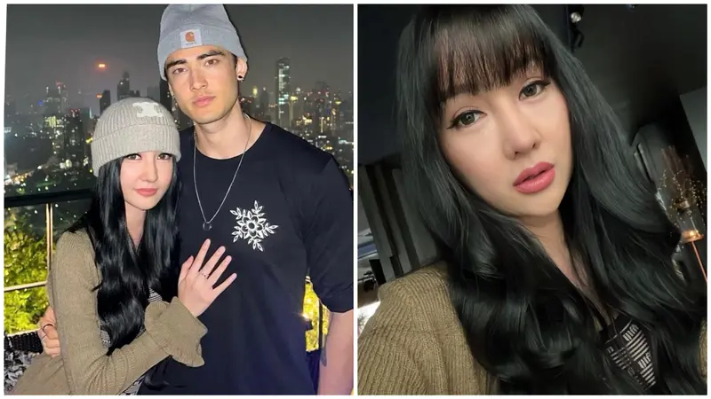 Lucinta Luna pamer hidung baru pasca oplas dan dinner bareng selebgram Thailand Dennis Van Asselt (Foto: Instagram lucintaluna_manjalita)