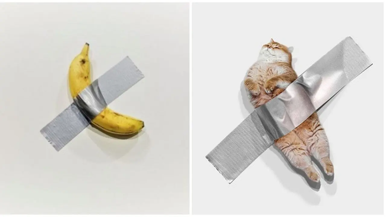 Potret Parodi Seni 'Pisang Dilakban' Ini Bikin Tepuk Jidat
