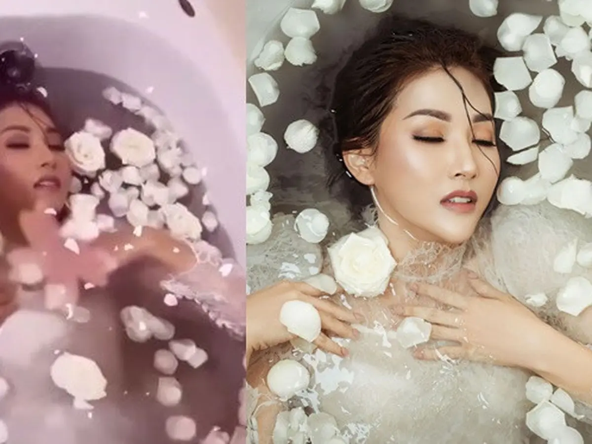 6 Gaya Pemotretan Terbaru Sarwendah, Berpose di Dalam Air - Hot Liputan6.com