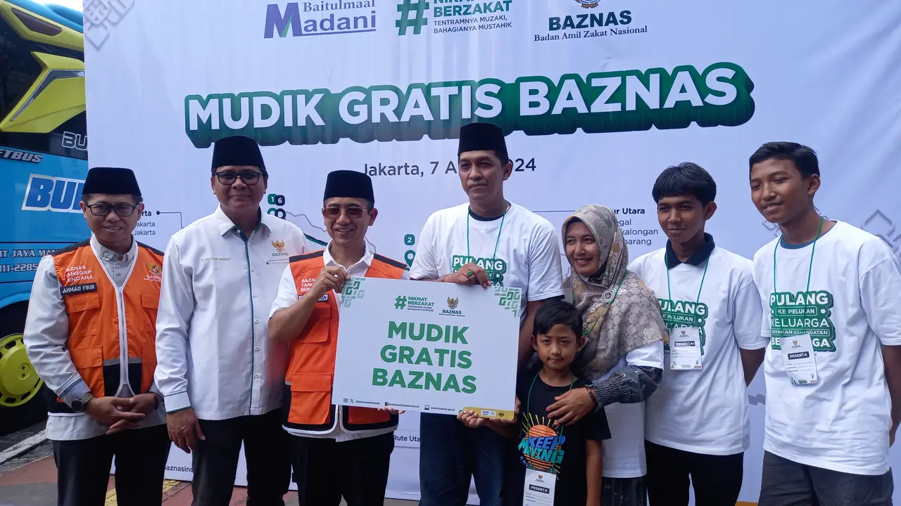 Pelepasan program mudik gratis Baznas.