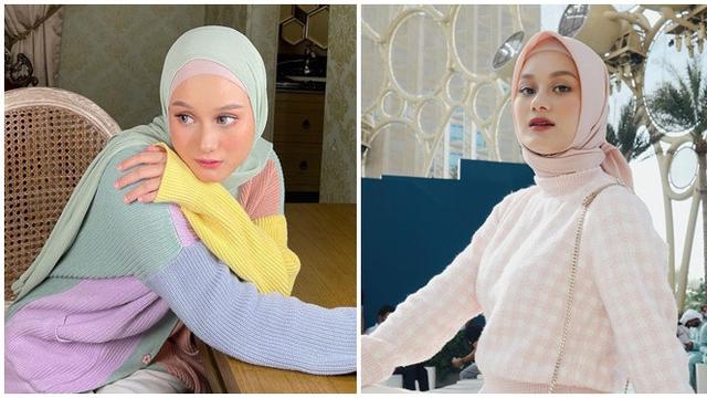 Selalu Pakai Pashmina, Ini 6 Potret Dinda Hauw dalam Balutan Jilbab Segiempat