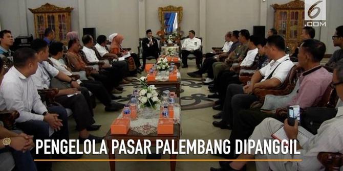 VIDEO: Pengelola Pasar Palembang Dipanggil PJS Wali Kota