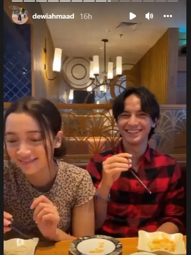 Megan Domani dan Farhan Rasyid tetap kompak usai My Love My Enemy tamat (Foto: Instagram/@dewiahmaad)