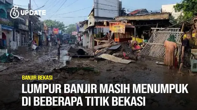 Lumpur Banjir Masih Menumpuk di Beberapa Titik Kota Bekasi