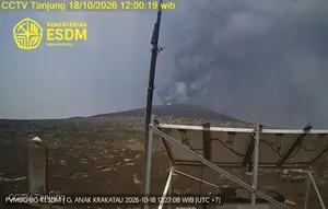 Anak Krakatau Erupsi Enam Kali