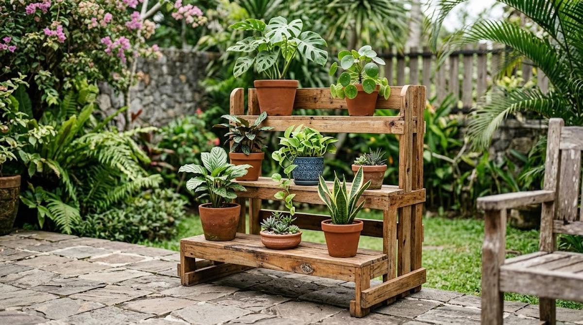 Cara Membuat Alas Pot dari Sisa Papan Kayu/AI Generated