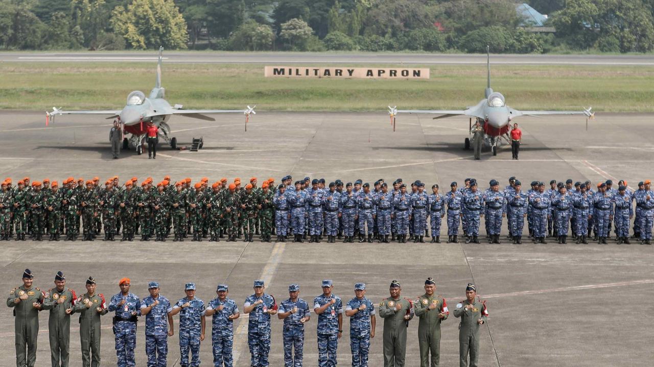 Jet tempur hingga helikopter dengan senapan mesin disiapkan TNI AU untuk amankan pelantikan Prabowo