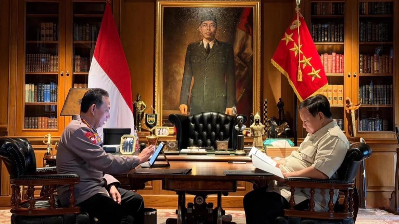 Prabowo Panggil Kapolri ke Hambalang, Bahas Keamanan Nasional hingga Program Strategis