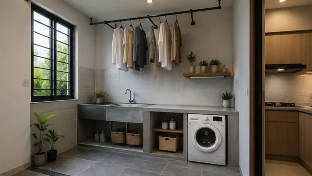 Contoh Dapur Kecil Dekat Area Cuci