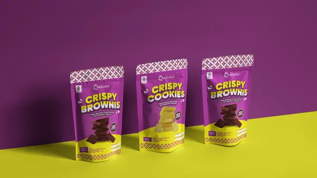 UMKM Qatula Solo yang melahirkan produk camilan dari bekatul jagung, salah satunya brownies crispy