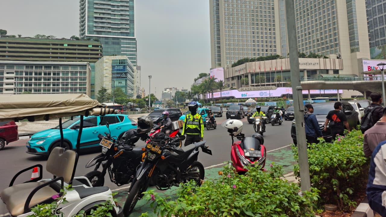 Kondisi Terkini di Bundaran HI Jelang Demo 28 Oktober