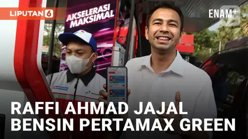 VIDEO: Gaya Raffi Ahmad saat Mengisi BBM Pertamax Green Sendiri