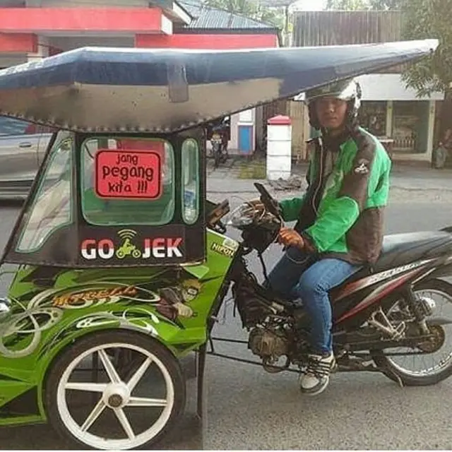 6 Motor Driver Ojek Online Ini Unik Banget, Jadi Sorotan di Jalanan