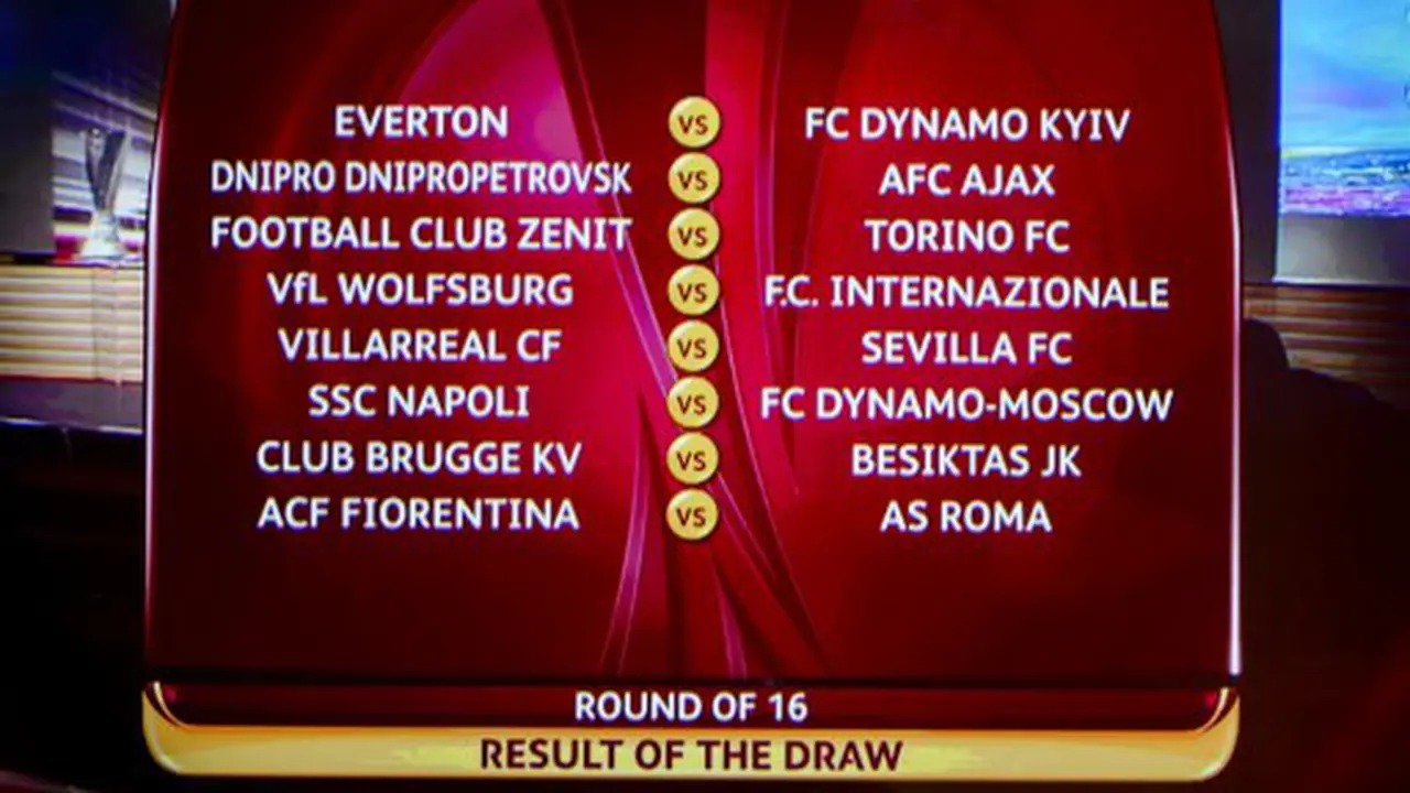 Hasil Undian Babak 16 Besar Liga Europa