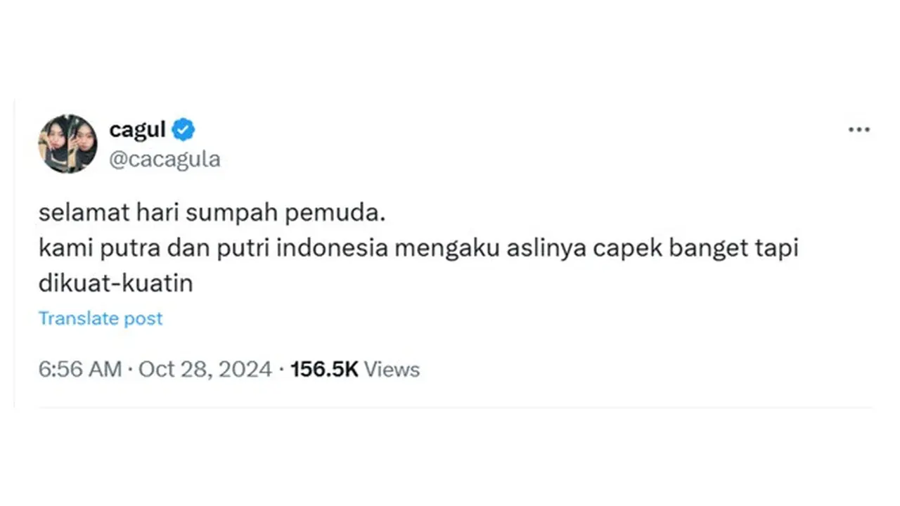 6 Isi Sumpah Pemuda ala Netizen Ini Bikin Tepuk Jidat, Banyak yang Relate