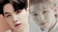 Suga BTS dan Woozi SEVENTEEN (Sumber: Kpopmap)