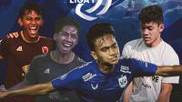 Liga 1 - Ananda Raehan, Althaf Alrizky, Ridho Syuhada, Ricky Pratama (Bola.com/Decika Fatmawaty)