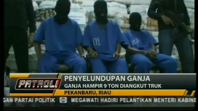 Penyelundupan Ganja, Ganja Hampir 9 Ton Diangkut Truk