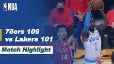 Berita video highlight NBA, Philadelphia 76ers Sukses Permalukan Tuan Rumah LA Lakers 109-101, Jumat (26/3/2021)