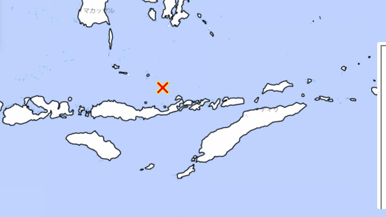 Japan Meteorogical Agency sorot lokasi gempa NTT, 14 Desember 2021.