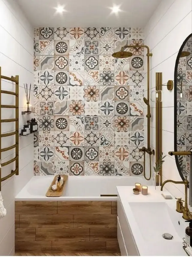 Kamar Mandi dengan Shower Bohemian Style