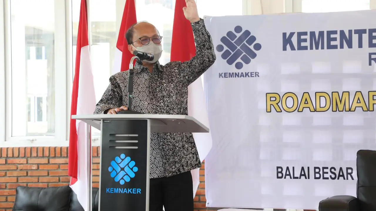 Sekretaris Jenderal Kemnaker, Anwar Sanusi, dalam sosialisasi Roadmap Reformasi Birokrasi di BBPLK Medan, Sumatera Utara