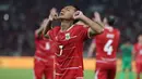 Hingga akhir laga, Indonesia mempertahankan keunggulan tanpa kebobolan dan menutup pertandingan dengan skor 4-0. Tampak dalam foto, pemain Timnas Indonesia, Beckham Putra, merayakan golnya saat melawan Saint Kitts and Nevis pada ajang FIFA Series 2026 di Stadion Utama Gelora Bung Karno (SUGBK), Jumat (27/3/2026) malam WIB. (Bola.com/Abdul Aziz)