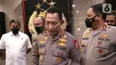Kapolri Jenderal Listyo Sigit Prabowo saat memberikan keterangan pers di hadapan wartawan di Mabes Polri, Jakarta, (12/7/2022). Kapolri buka suara terkait insiden baku tembak sesama polisi di rumah Kadiv Propam Polri Irjen Ferdy Sambo. Sigit menjamin pengusutan kasus polisi tembak polisi akan dilakukan secara objektif, transparan dan akuntabel.Liputan6.com/Angga Yuniar