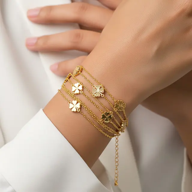 Model Gelang Emas Clover Terbaru (AI)