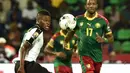 Gelandan Ghana, Thomas Partey (kiri) masuk dalam jajaran top scorer zona Afrika pada kualifikasi Piala Dunia 2018. Thomas mengoleksi empat gol untuk Ghana. (AFP/Issouf Sanogo)