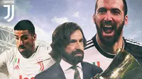 Juventus - Andrea Pirlo, Sami Khedira, Gonzalo Higuain (Bola.com/Adreanus Titus)