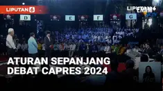 Debat perdana Capres 2024 digelar di Gedung KPU Selasa (12/12) malam. Sejumlah peraturan harus dipatuhi oleh peserta debat. Apa saja?