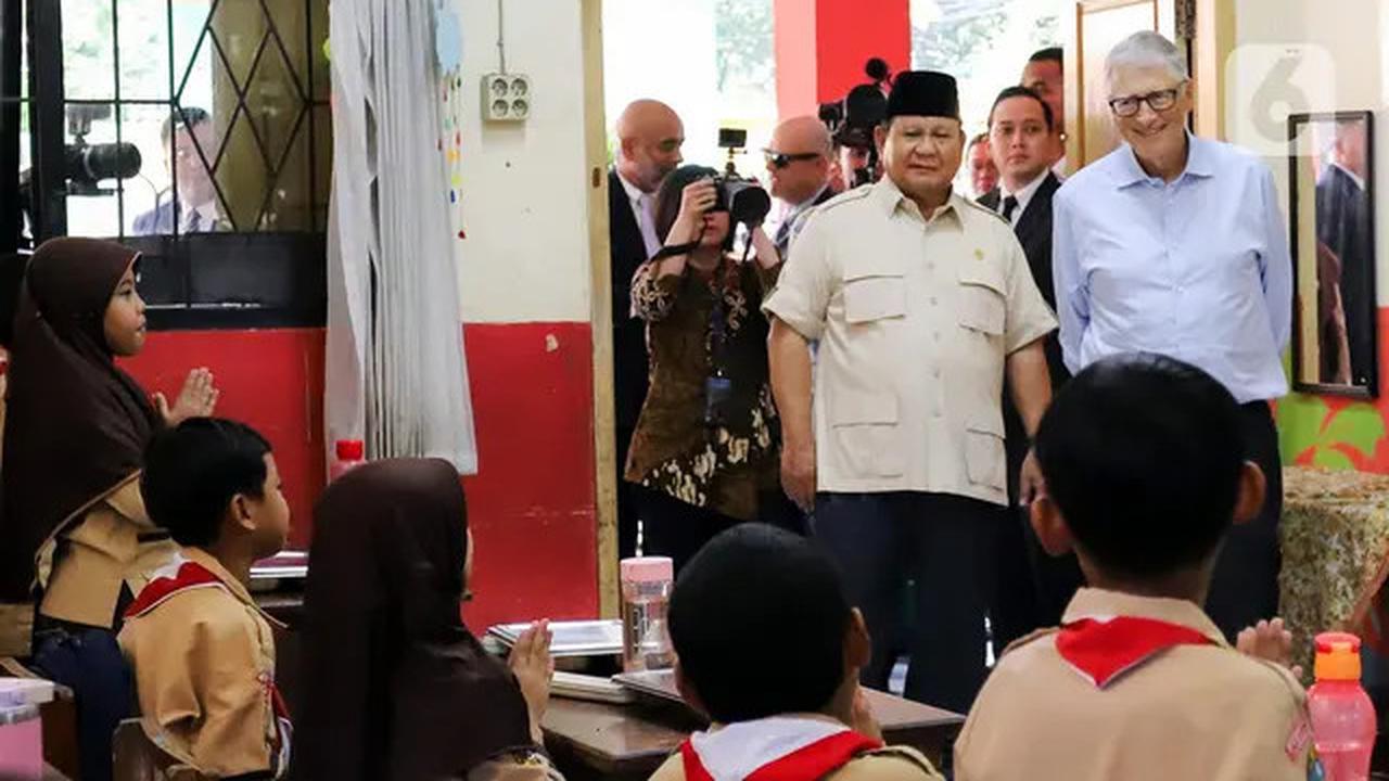 Momen Presiden Prabowo Ajak Bill Gates Tinjau Langsung Pelaksanaan Program MBG