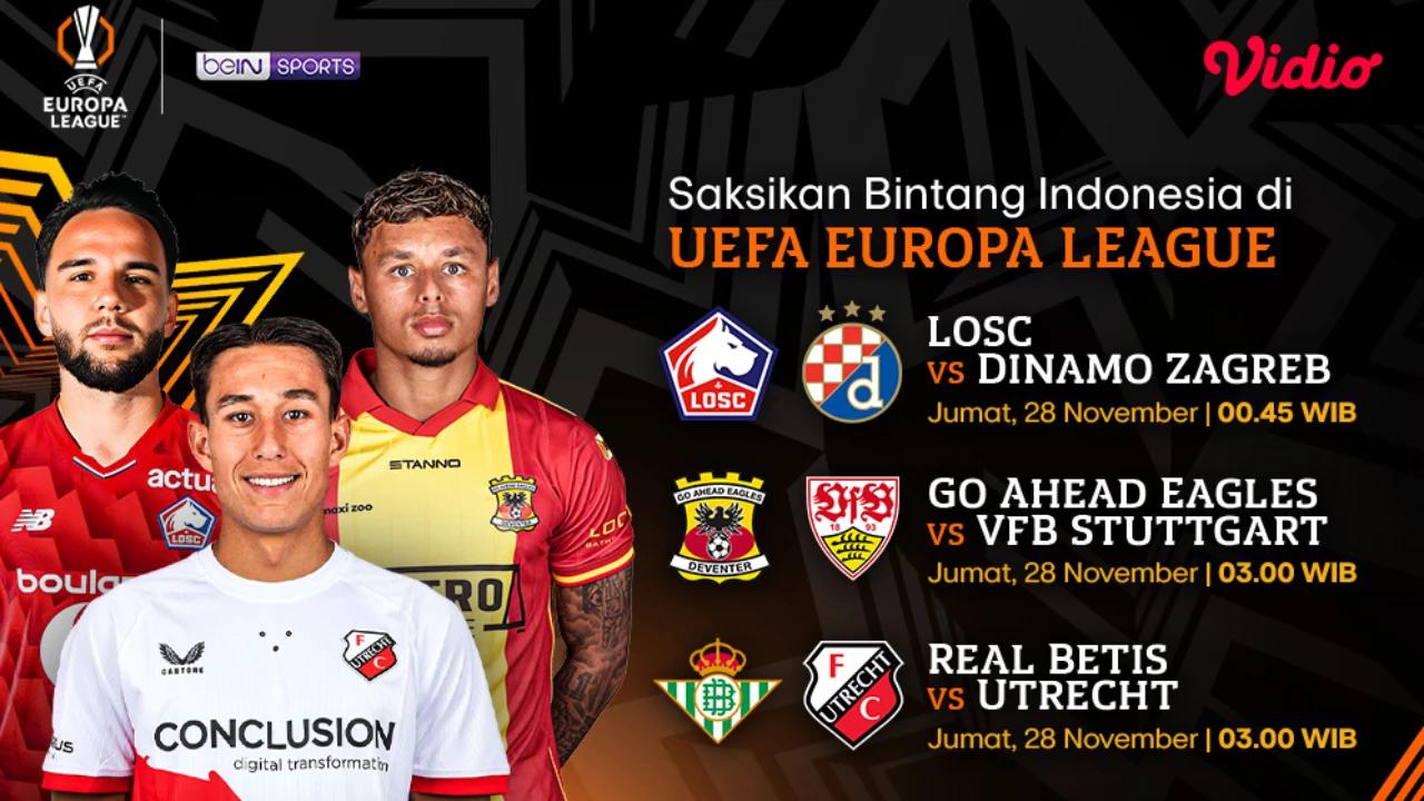 Simak Jadwal UEFA Europa League Matchweek 5, Tayang Eksklusif di Vidio