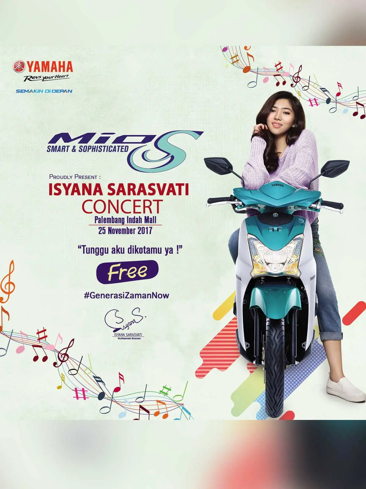 Mio S Roadshow Concert” featuring Isyana Sarasvati hadir di Palembang.
