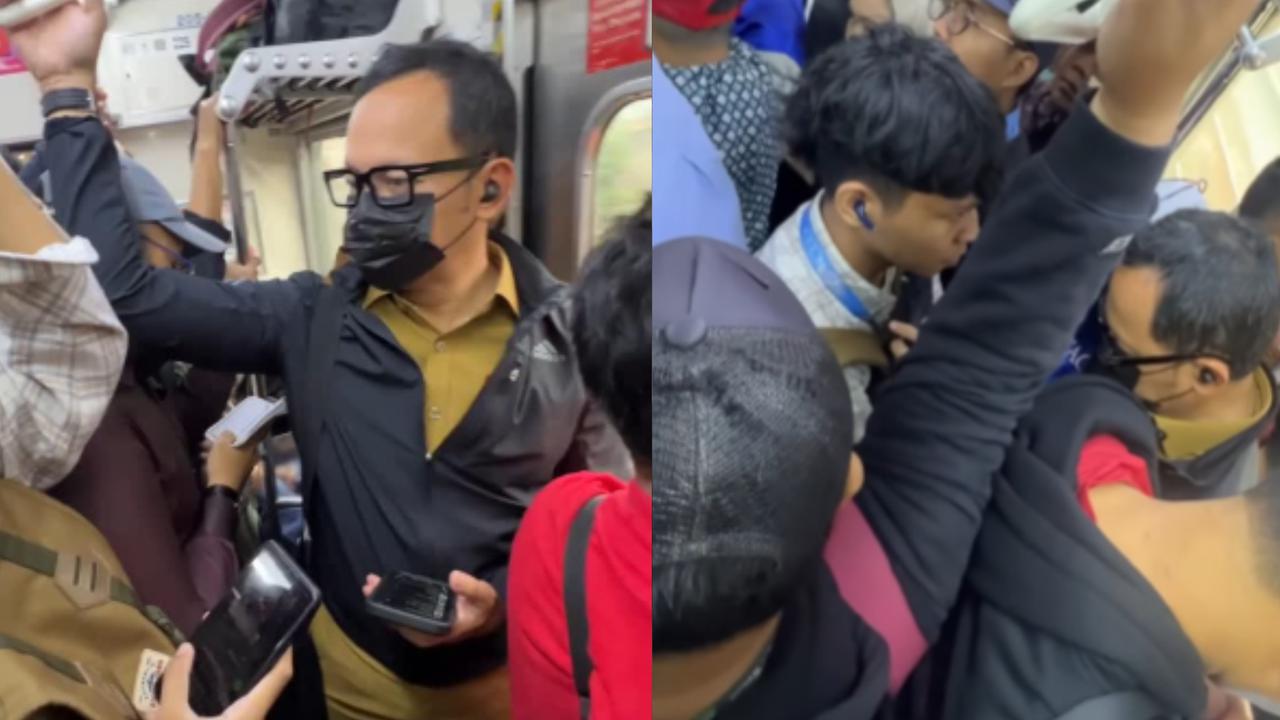 Momen Wakil Menteri Ngantor Naik KRL, Merasakan Desak-desakan dengan Penumpang Lain Saking Kereta Penuh
