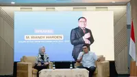 Ryan Haroen pada acara kuliah umum “Strategi untuk Membentuk Pengusaha Muda dalam Menghadapi Transformasi Jakarta sebagai Pusat Ekonomi dan Bisnis” di Universitas Trisakti. (Istimewa)