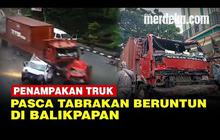 VIDEO: Ini Truk Merah Penyebab Kecelakaan Maut di Balikpapan, Bawa Beban 20 Ton