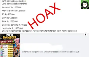 Cek Fakta: Hoaks Link Pendaftaran Bansos Ibu Hamil hingga Disabilitas Berat
