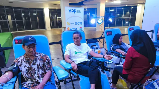 Sandiaga Uno dan Komunitas Thalassemia Movement Gencarkan Donor Darah Ramadan (doc: SCTV Indosiar)